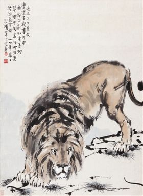 徐悲鸿《雄狮猛醒》，1610万元成交